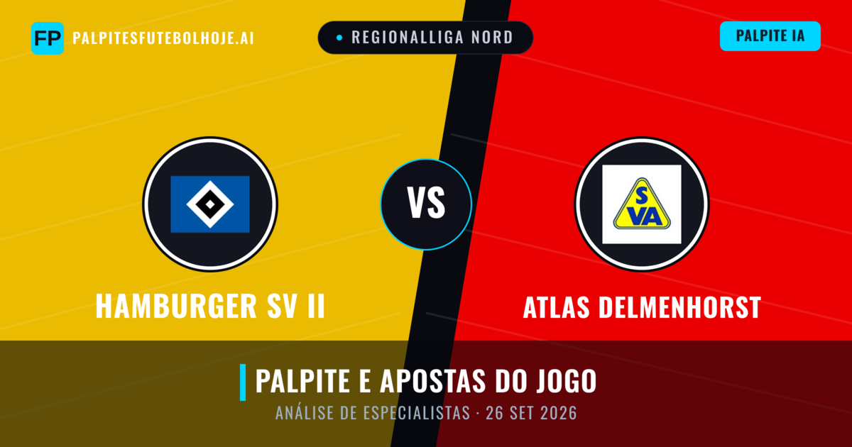 Hamburger SV II vs Atlas Delmenhorst — prognóstico e prévia do jogo