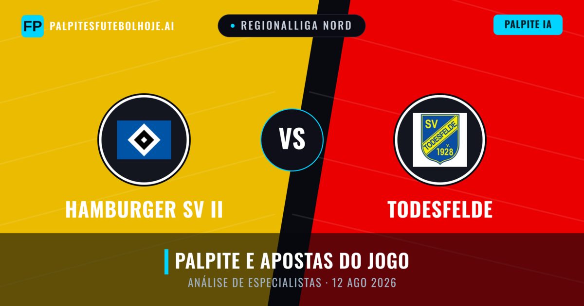 Hamburger SV II vs Todesfelde — prognóstico e prévia do jogo