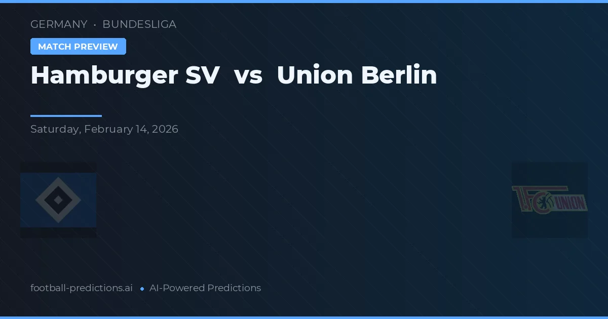 Hamburgo SV vs Union Berlin — prognóstico e prévia do jogo