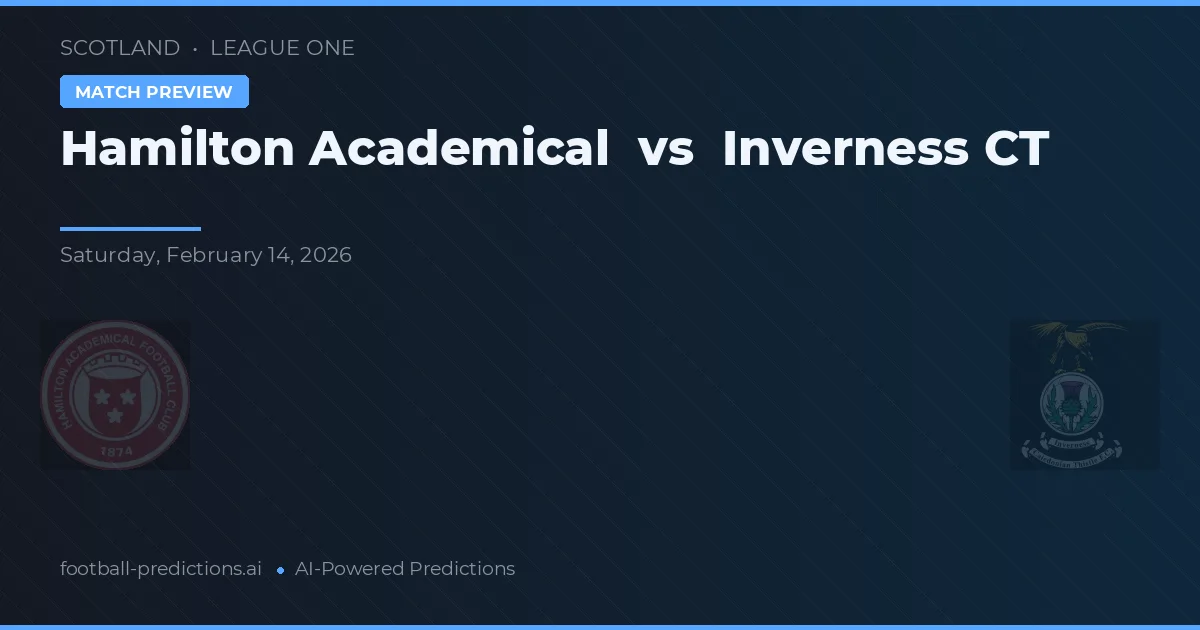 Hamilton Academical vs Inverness Caledonian Thistle — prognóstico e prévia do jogo
