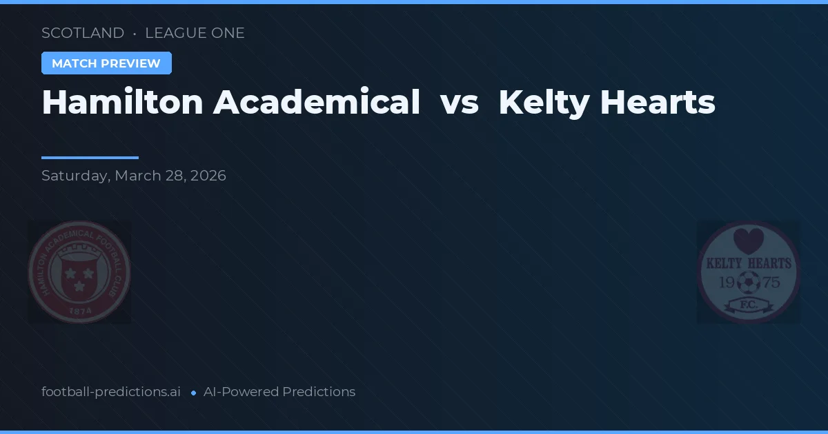 Hamilton Academical vs Kelty Hearts — prognóstico e prévia do jogo