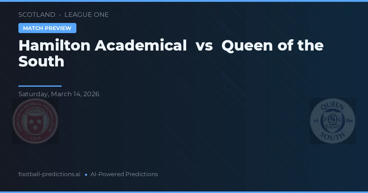 Hamilton Academical vs Queen of the South — prognóstico e prévia do jogo
