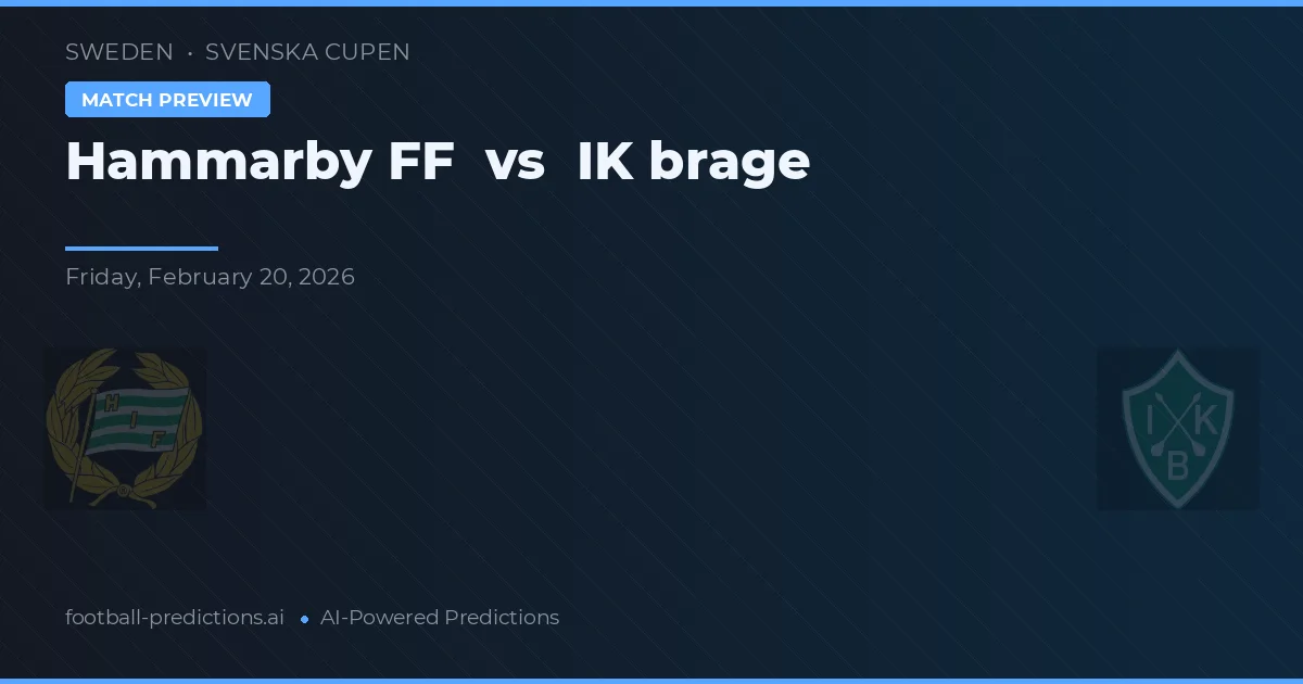 Hammarby IF vs IK Brage — prognóstico e prévia do jogo