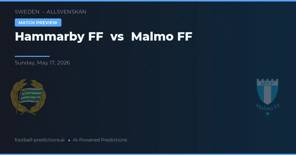 Hammarby IF vs Malmö FF — prognóstico e prévia do jogo