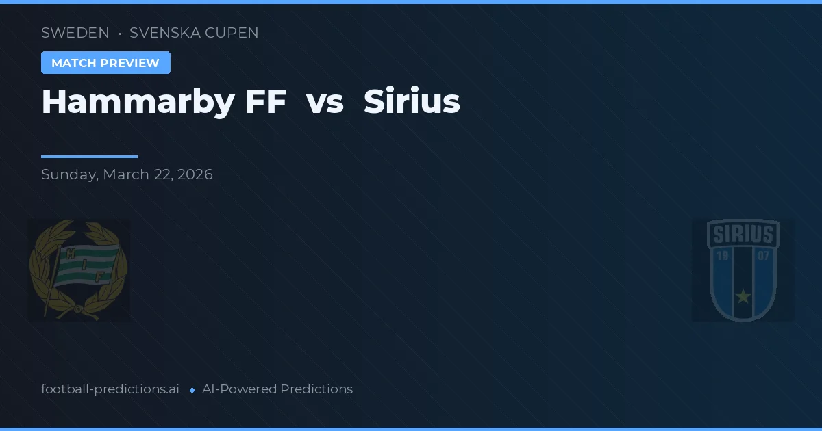 Hammarby IF vs Sirius — prognóstico e prévia do jogo