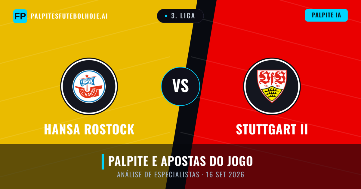 Hansa Rostock vs Stuttgart II — prognóstico e prévia do jogo