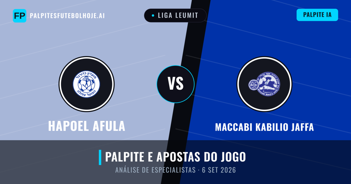 Hapoel Afula vs Maccabi Kabilio Jaffa — prognóstico e prévia do jogo
