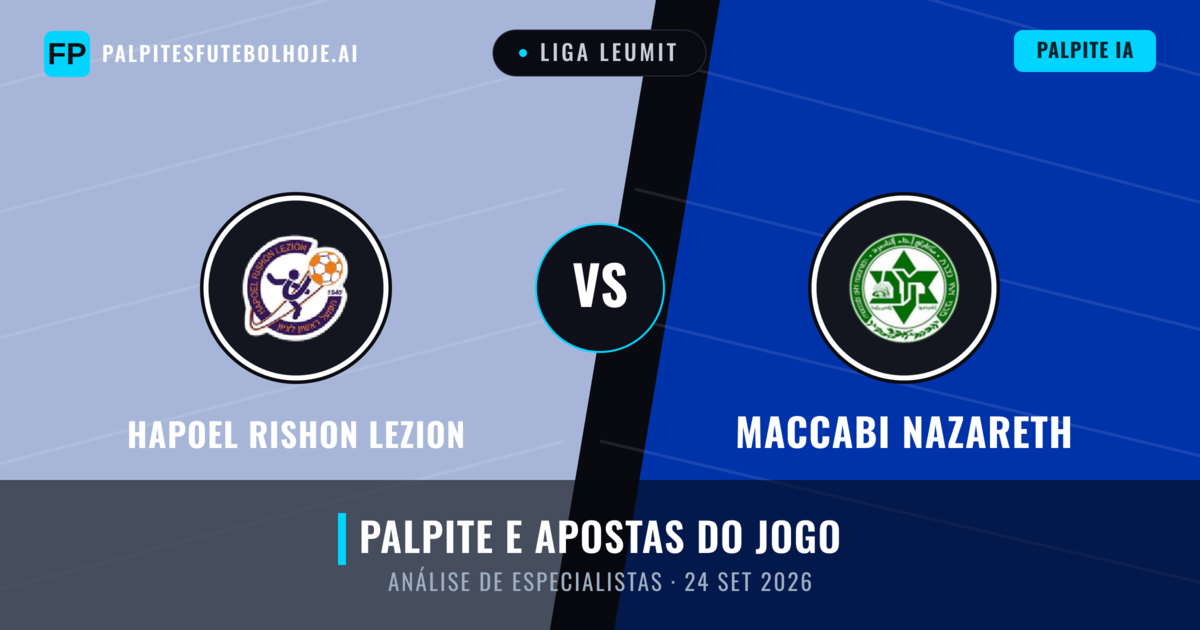 Hapoel Rishon LeZion vs Maccabi Nazareth — prognóstico e prévia do jogo