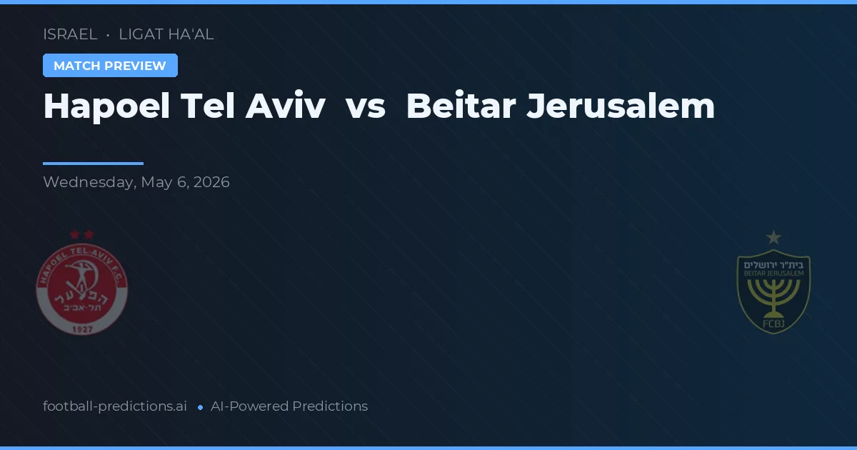 Hapoel Tel Aviv vs Beitar Jerusalém preview