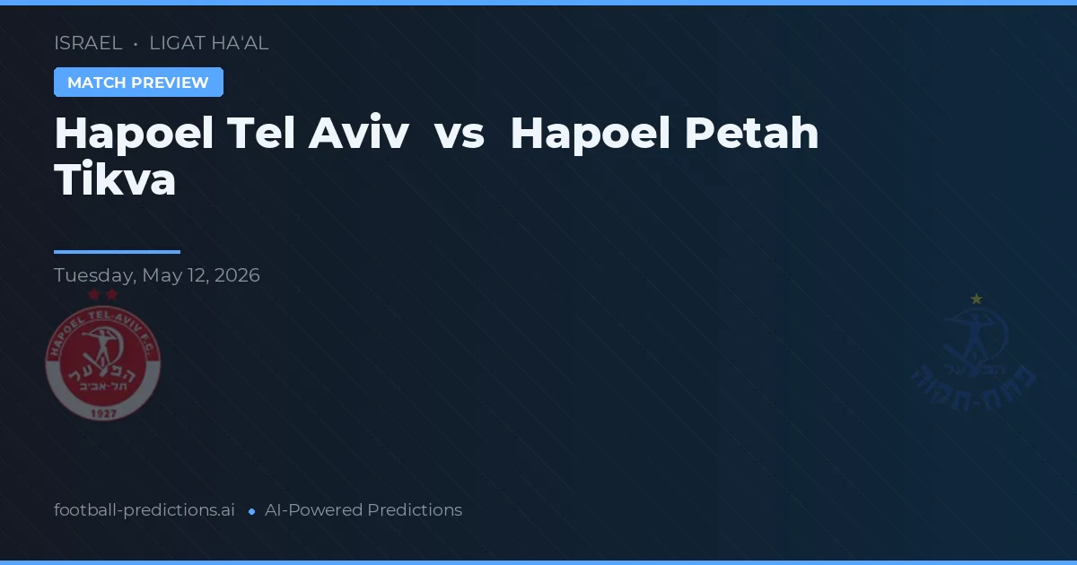 Hapoel Tel Aviv vs Hapoel Petah Tikva — prognóstico e prévia do jogo