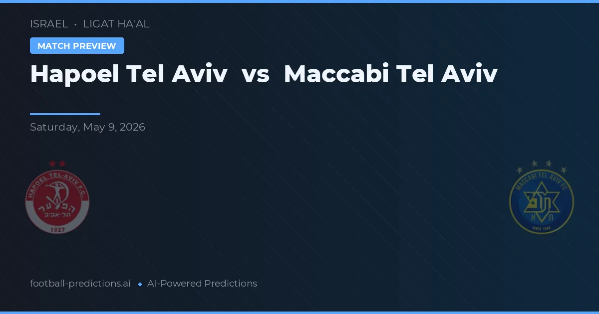 Hapoel Tel Aviv vs Maccabi Tel Aviv — prognóstico e prévia do jogo