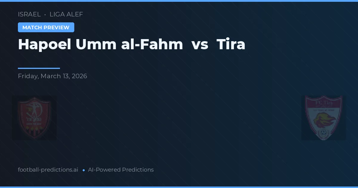 Hapoel Umm al-Fahm vs Tira — prognóstico e prévia do jogo