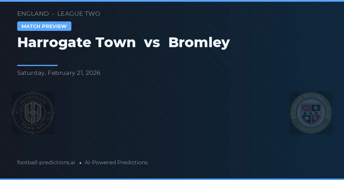 Harrogate Town vs Bromley — prognóstico e prévia do jogo
