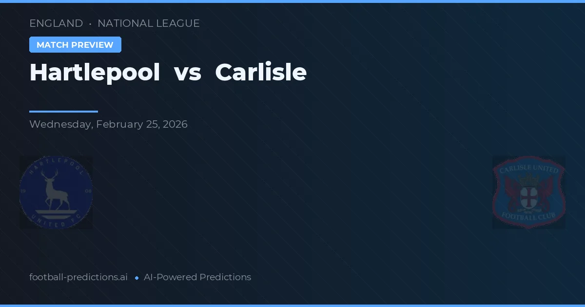 Hartlepool vs Carlisle — prognóstico e prévia do jogo