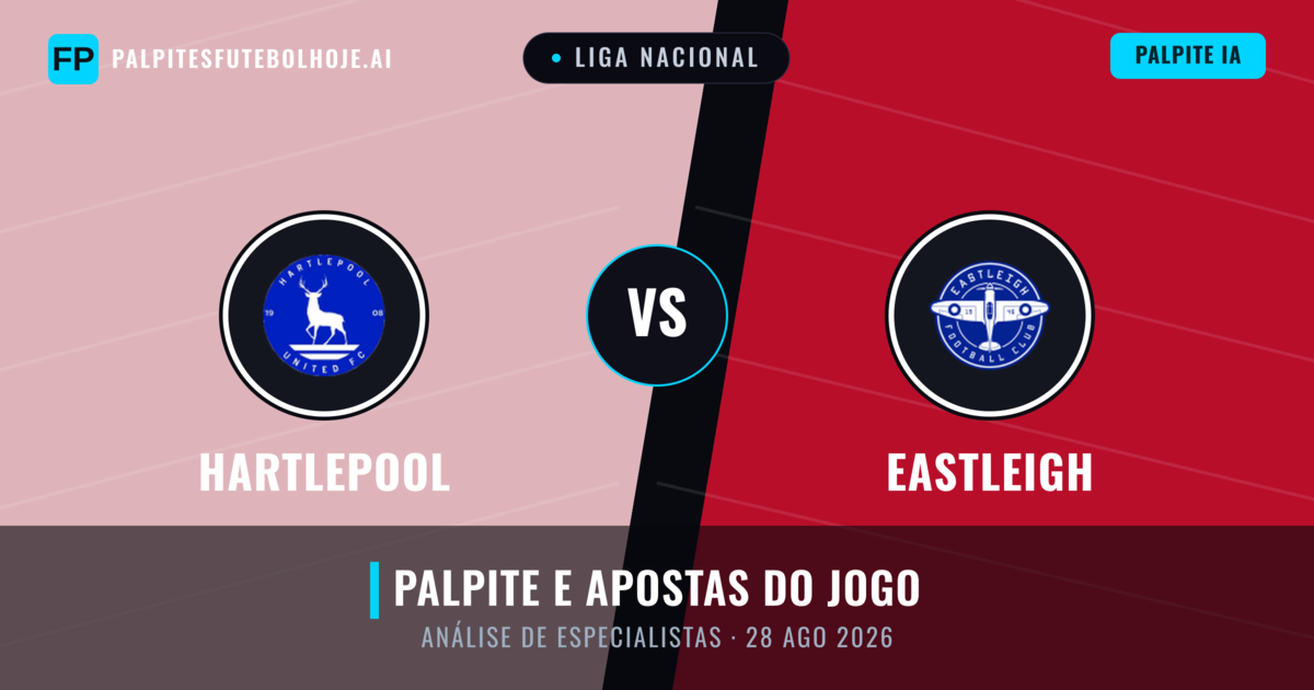 Hartlepool vs Eastleigh — prognóstico e prévia do jogo