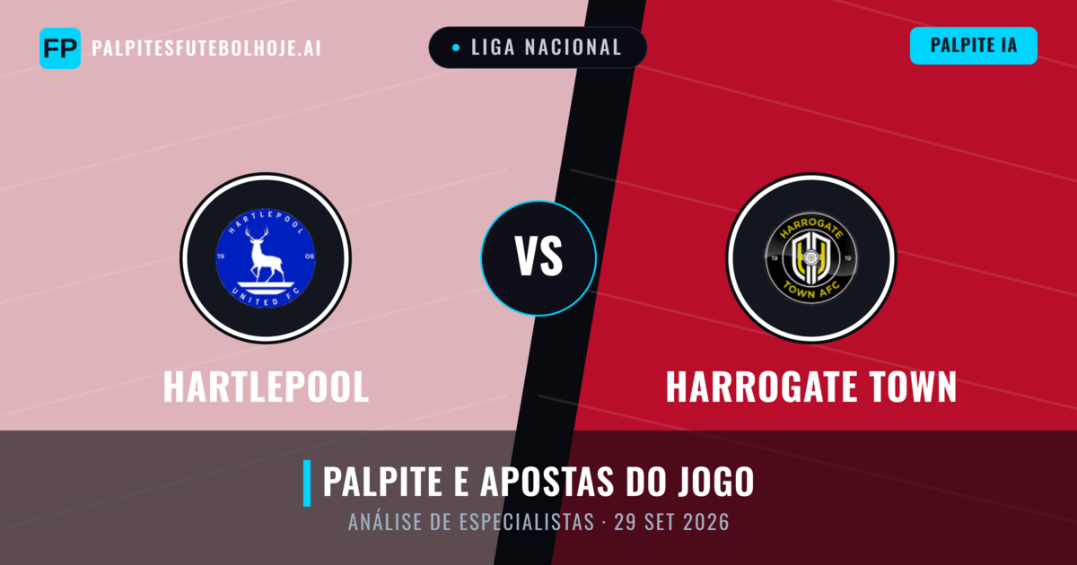 Hartlepool vs Harrogate Town — prognóstico e prévia do jogo