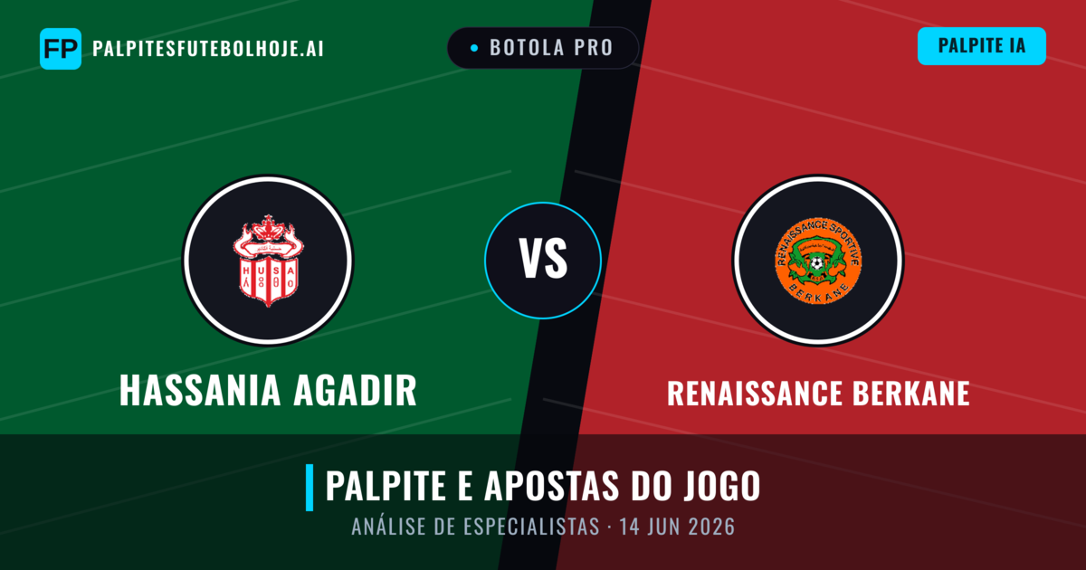 Hassania Agadir vs Renaissance Berkane — prognóstico e prévia do jogo