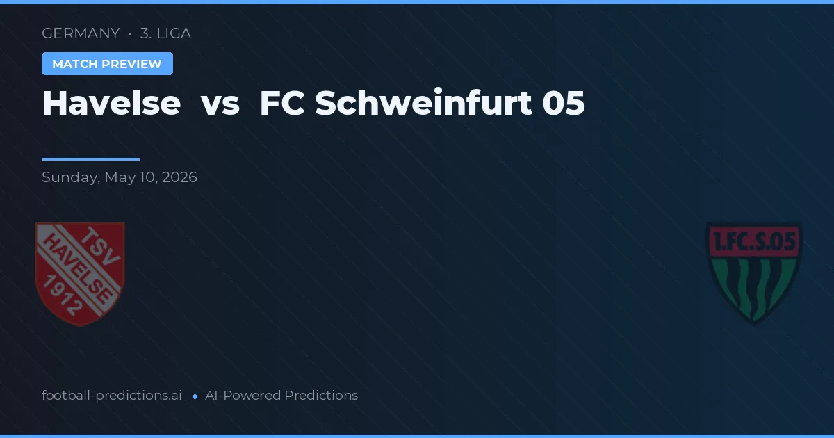 Havelse vs FC Schweinfurt 05 — prognóstico e prévia do jogo