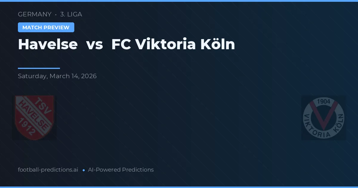 Havelse vs FC Viktoria Köln — prognóstico e prévia do jogo