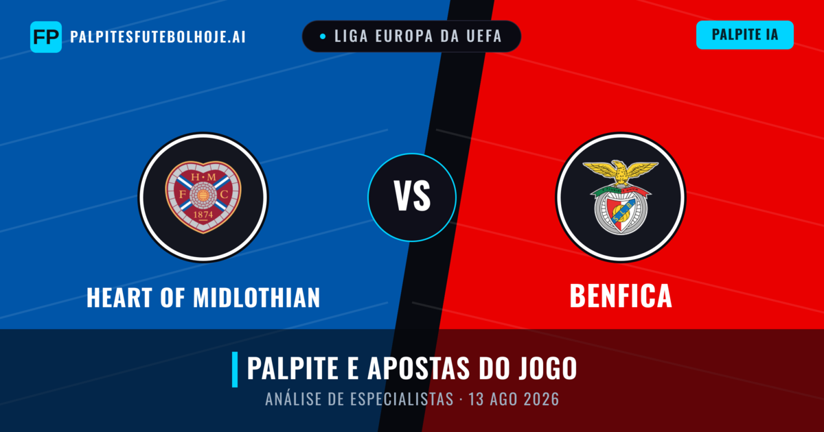 Heart of Midlothian vs Benfica — prognóstico e prévia do jogo