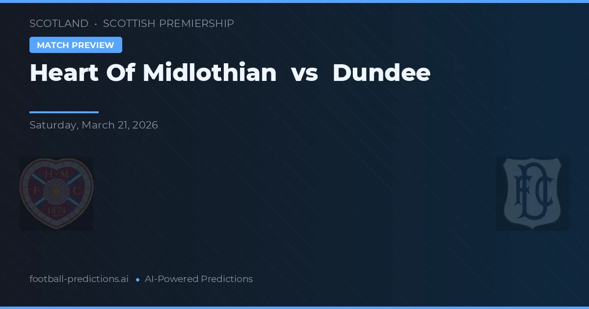 Heart of Midlothian vs Dundee — prognóstico e prévia do jogo