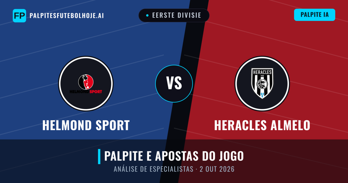 Helmond Sport vs Heracles Almelo — prognóstico e prévia do jogo