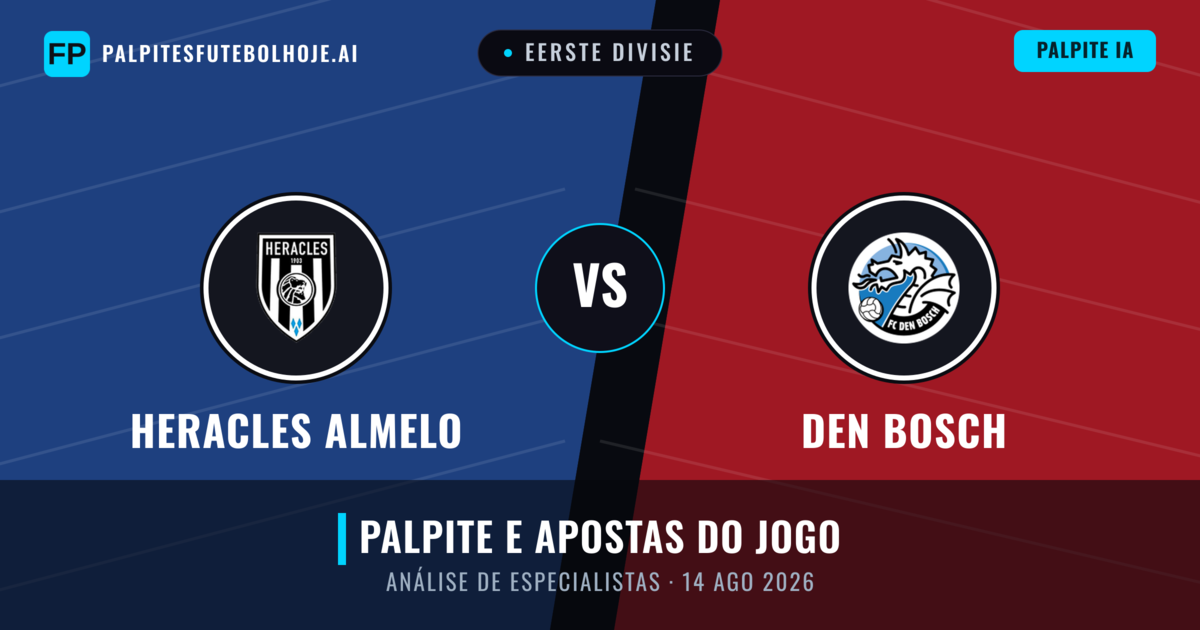 Heracles Almelo vs Den Bosch — prognóstico e prévia do jogo