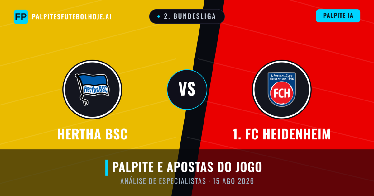 Hertha BSC vs 1. FC Heidenheim — prognóstico e prévia do jogo