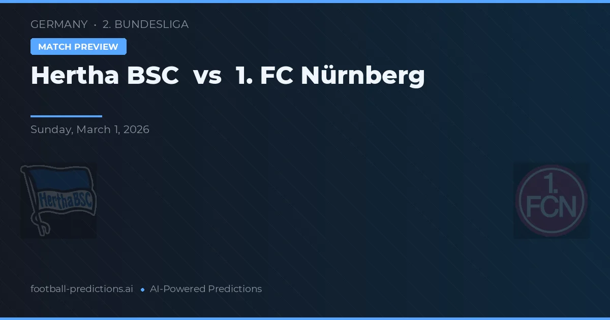 Hertha BSC vs 1. FC Nuremberg — prognóstico e prévia do jogo