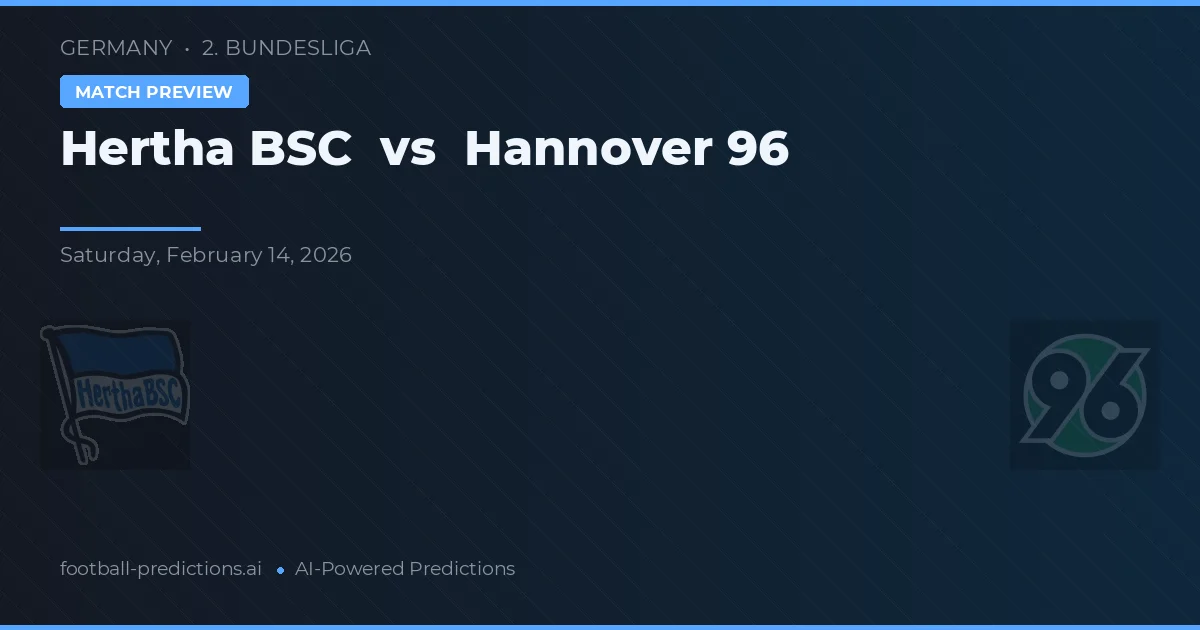 Hertha BSC vs Hannover 96 — prognóstico e prévia do jogo