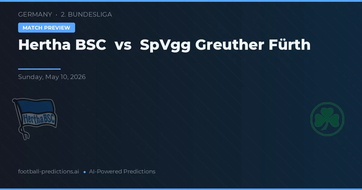 Hertha BSC vs SpVgg Greuther Fürth — prognóstico e prévia do jogo