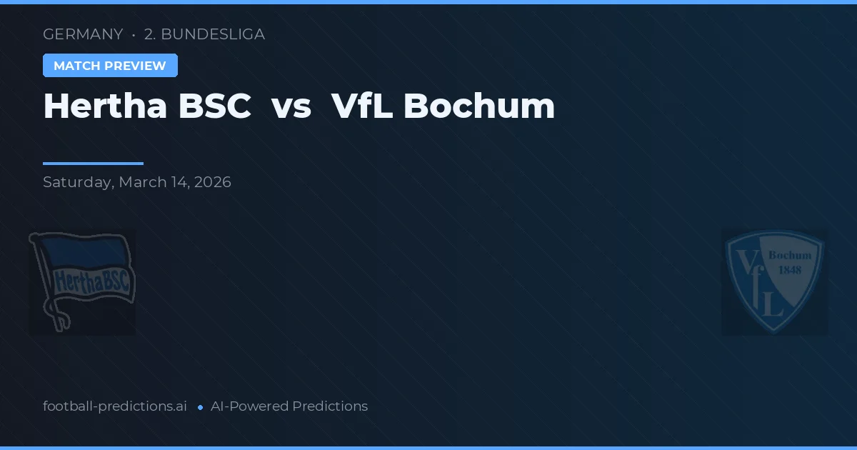 Hertha BSC vs VfL Bochum — prognóstico e prévia do jogo