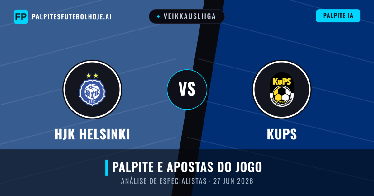 HJK Helsinki vs KuPS — prognóstico e prévia do jogo