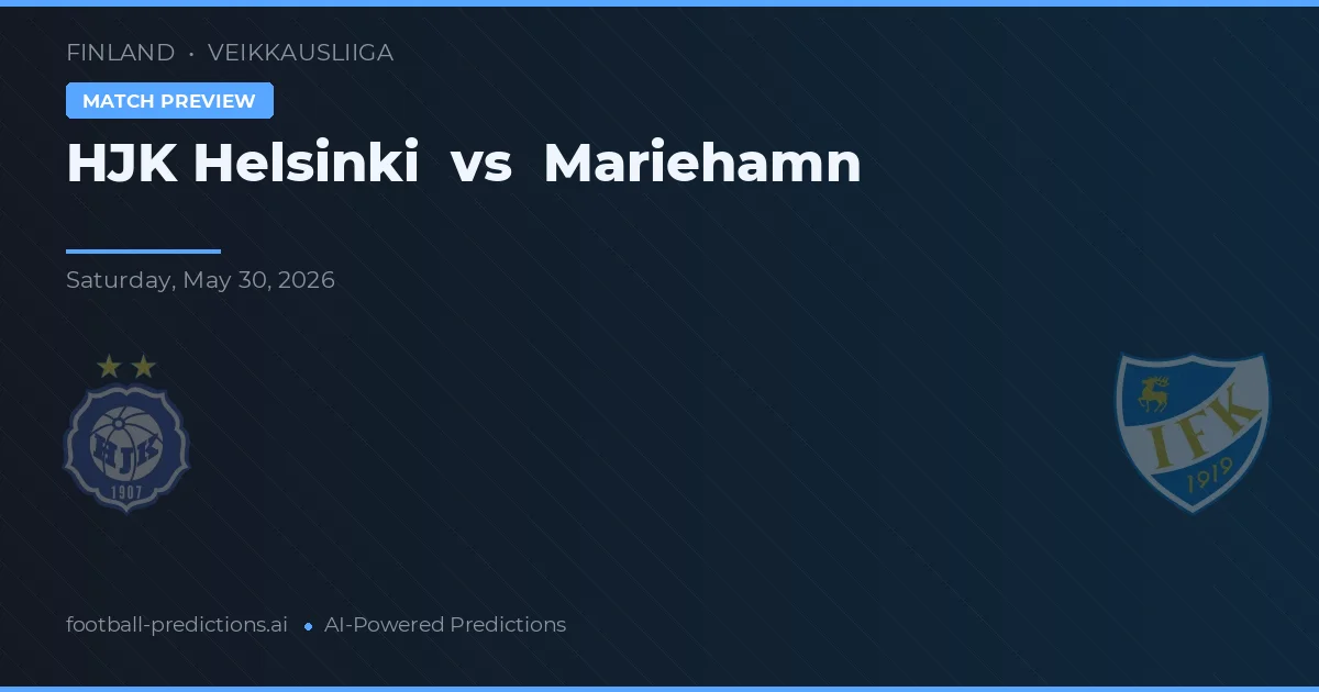 HJK Helsinki vs Mariehamn — prognóstico e prévia do jogo