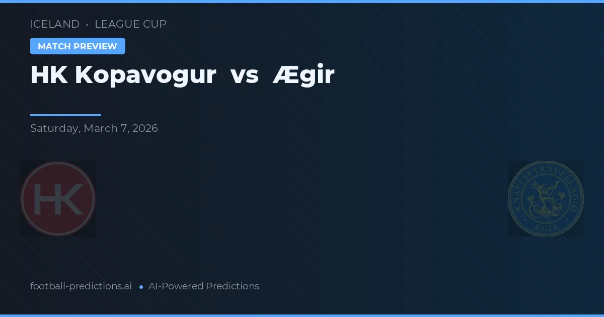 HK Kópavogur vs Ægir — prognóstico e prévia do jogo