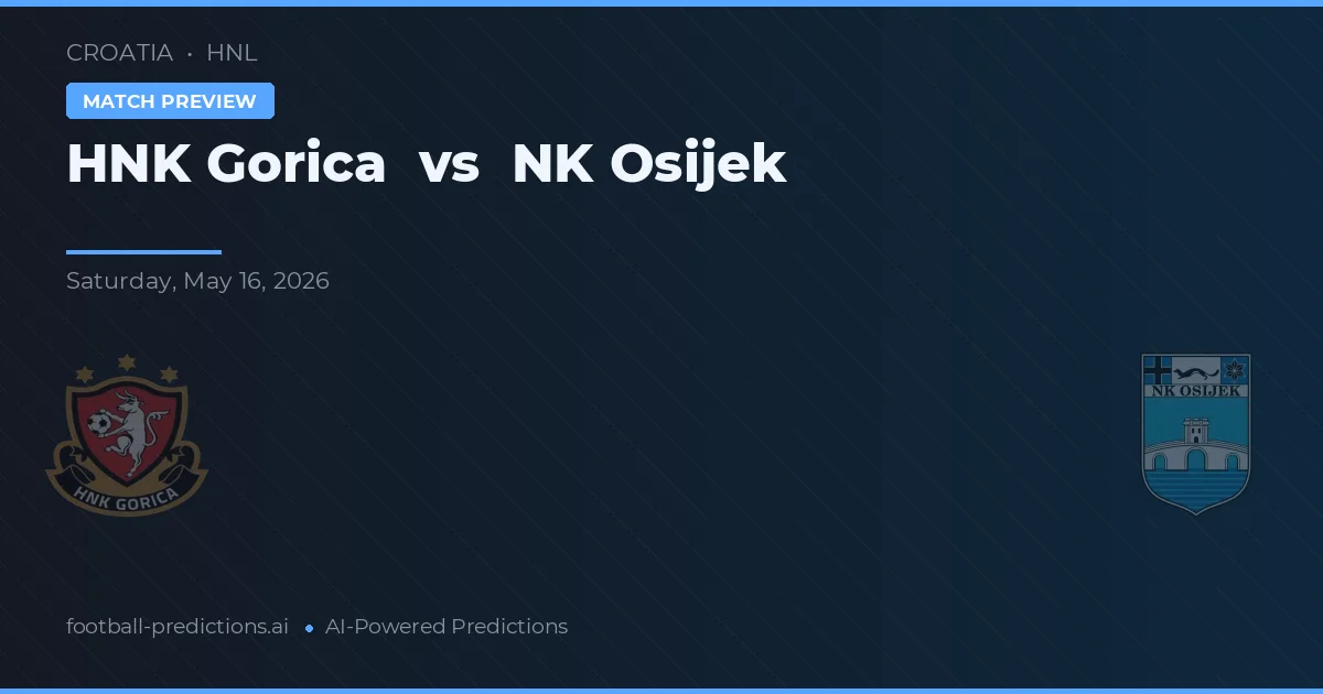 HNK Gorica vs Osijek — prognóstico e prévia do jogo
