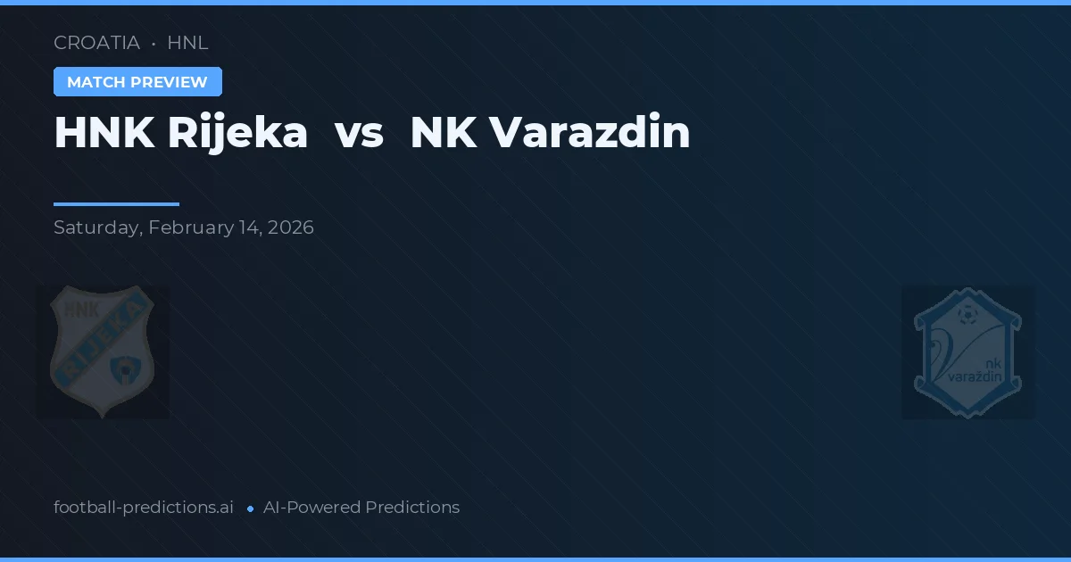 HNK Rijeka vs NK Varaždin — prognóstico e prévia do jogo