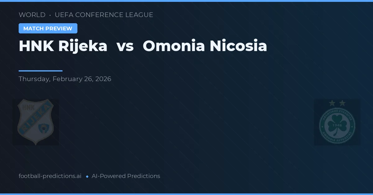 HNK Rijeka vs Omonia Nicosia — prognóstico e prévia do jogo