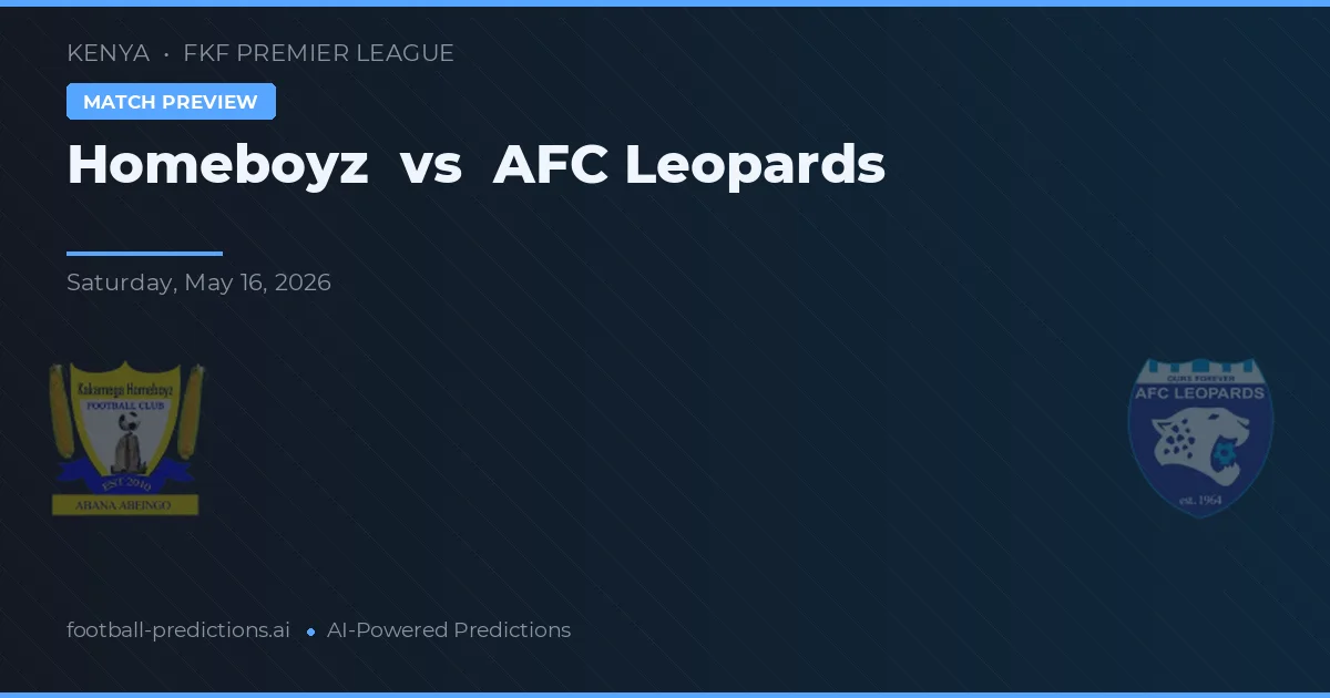 Homeboyz vs AFC Leopards — prognóstico e prévia do jogo