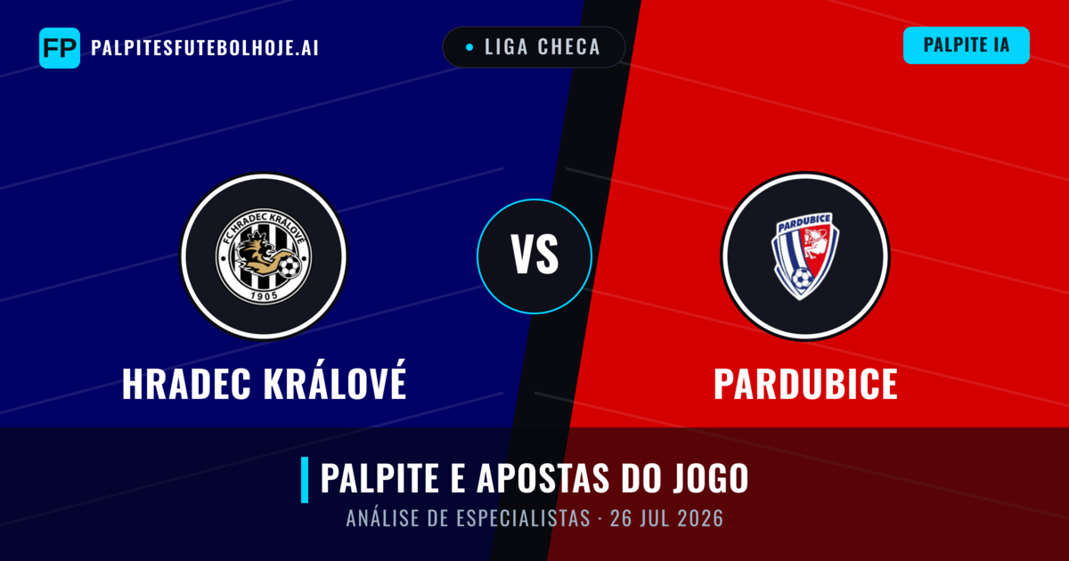 Hradec Králové vs Pardubice — prognóstico e prévia do jogo