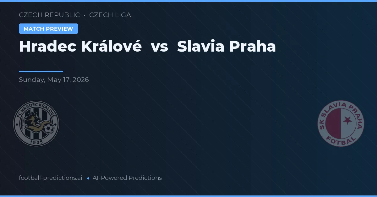 Hradec Králové vs Slavia Praga — prognóstico e prévia do jogo