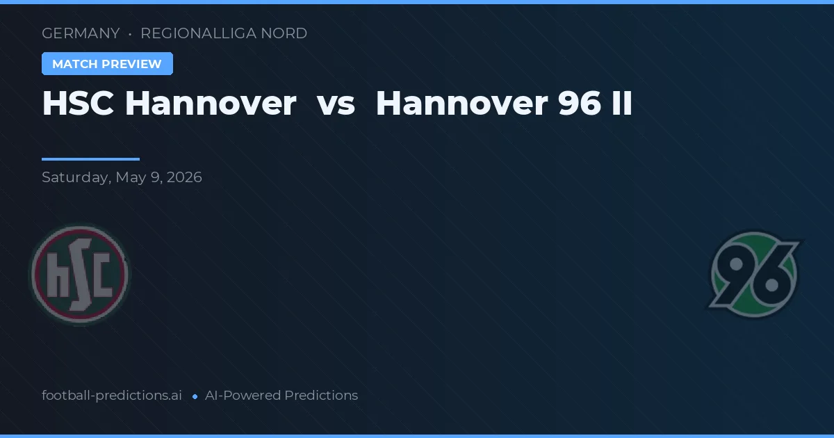 HSC Hannover vs Hannover 96 II — prognóstico e prévia do jogo
