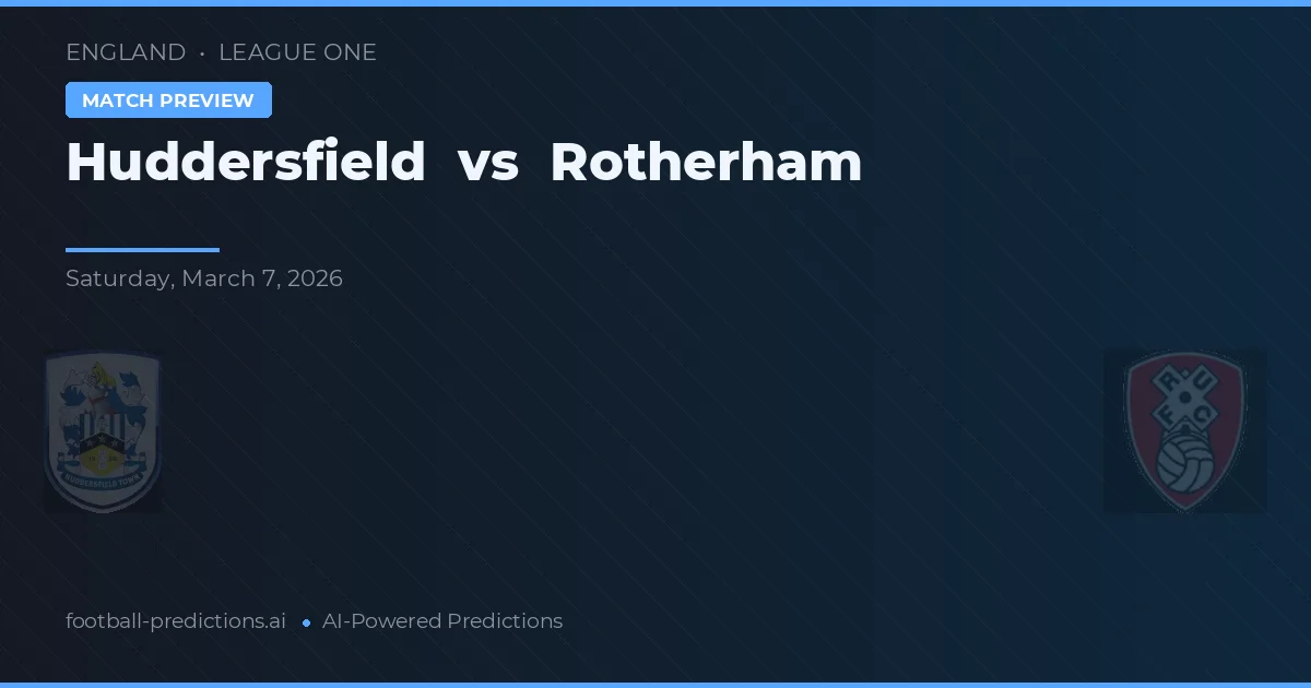 Huddersfield vs Rotherham — prognóstico e prévia do jogo