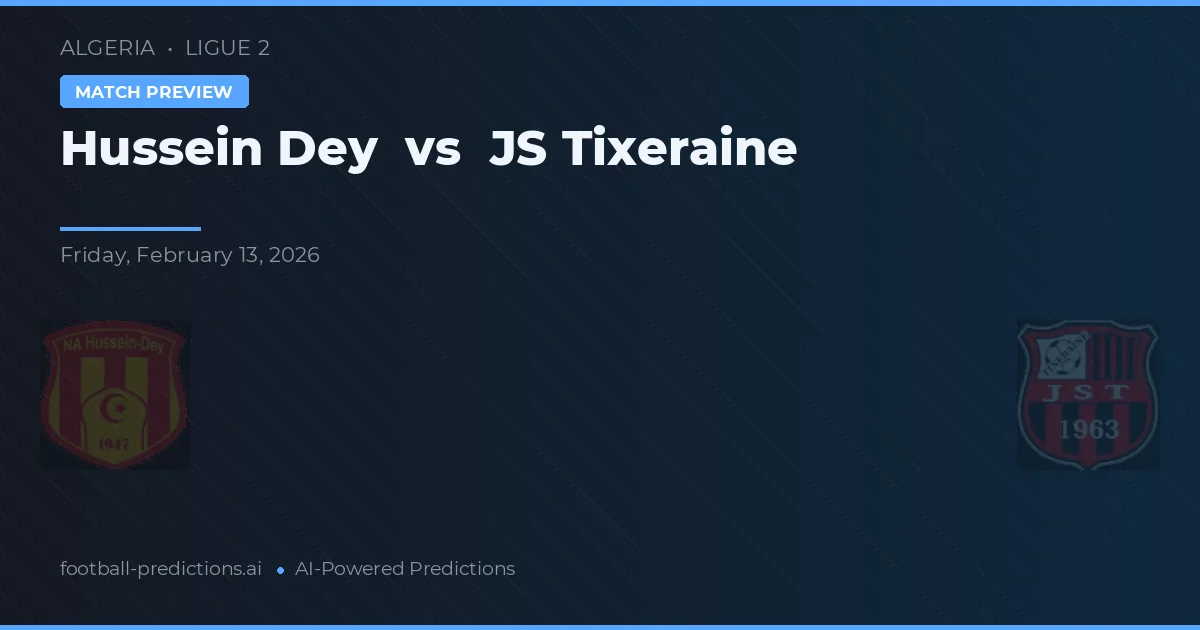 Hussein Dey vs JS Tixeraine — prognóstico e prévia do jogo