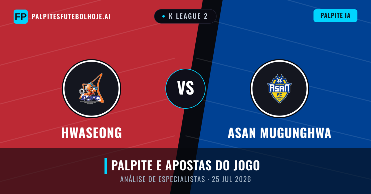 Hwaseong vs Asan Mugunghwa — prognóstico e prévia do jogo