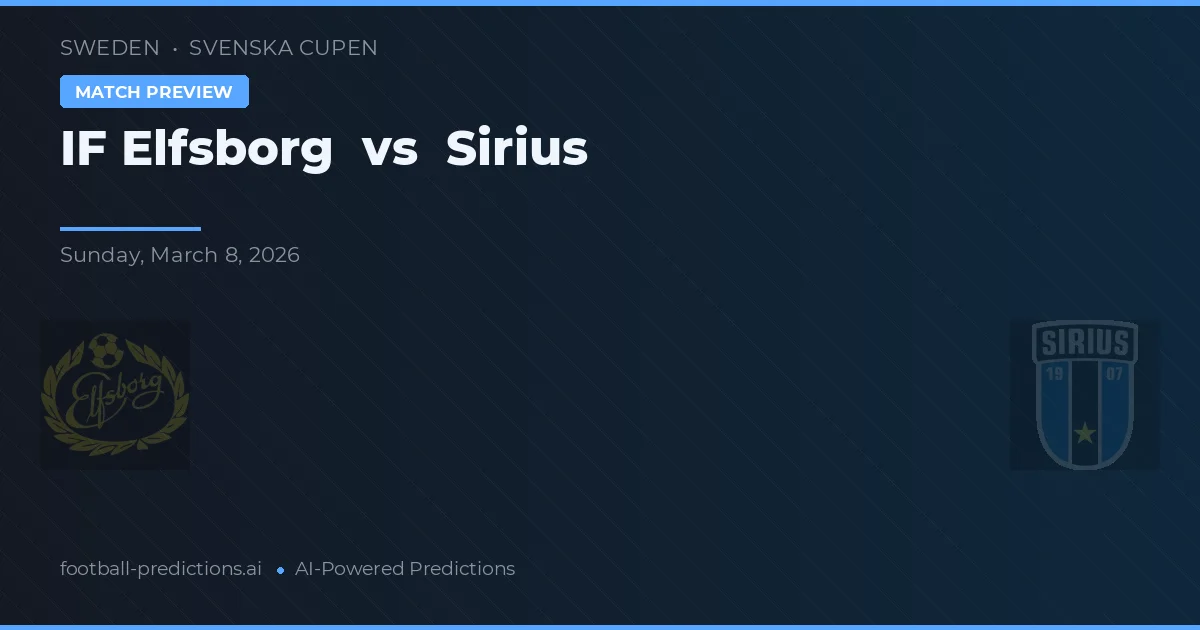 IF Elfsborg vs Sirius — prognóstico e prévia do jogo