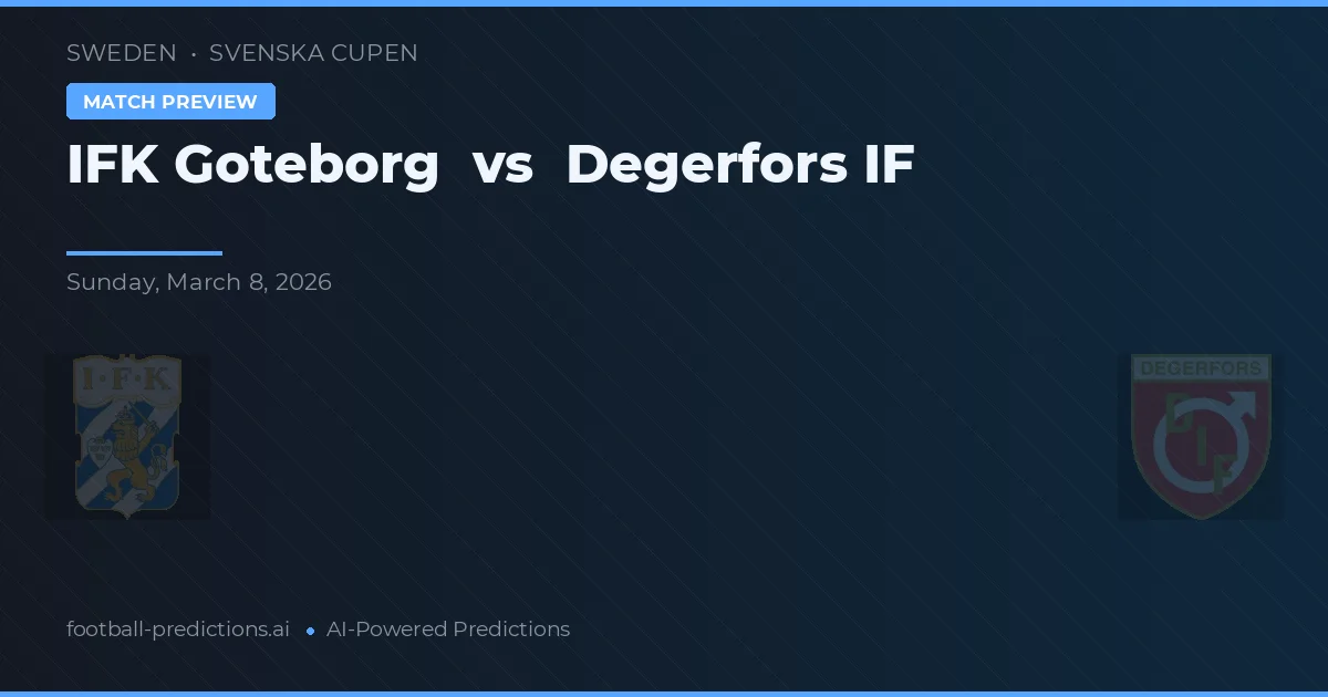 IFK Gotemburgo vs Degerfors IF — prognóstico e prévia do jogo
