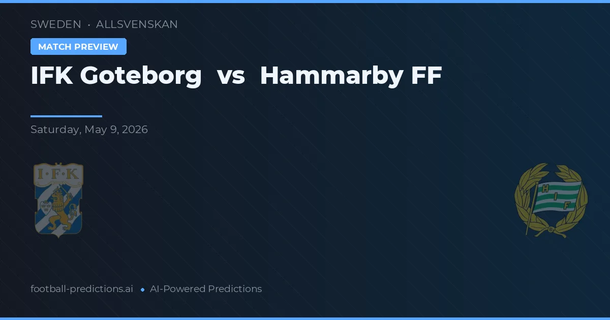 IFK Gotemburgo vs Hammarby IF — prognóstico e prévia do jogo