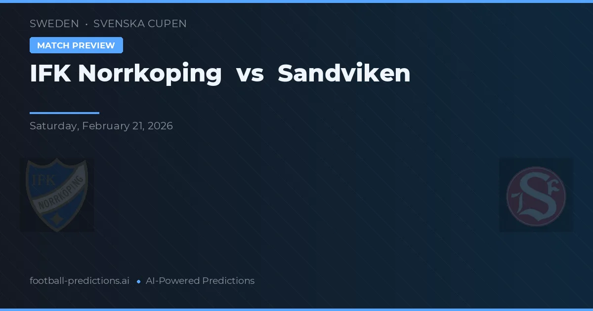 IFK Norrköping vs Sandviken — prognóstico e prévia do jogo
