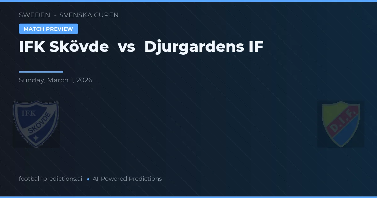 IFK Skövde vs Djurgårdens IF — prognóstico e prévia do jogo